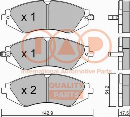 IAP QUALITY PARTS 704-20034P - Тормозные колодки, дисковые, комплект autospares.lv