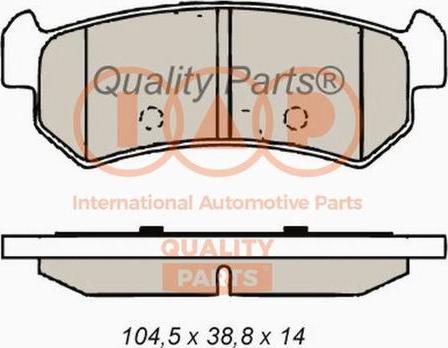 IAP QUALITY PARTS 704-20035G - Тормозные колодки, дисковые, комплект autospares.lv