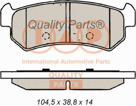 IAP QUALITY PARTS 704-20035 - Тормозные колодки, дисковые, комплект autospares.lv