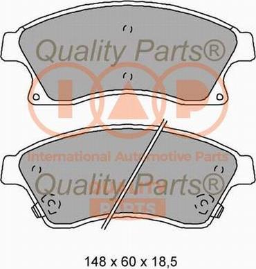 IAP QUALITY PARTS 704-20100X - Тормозные колодки, дисковые, комплект autospares.lv