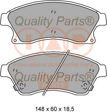 IAP QUALITY PARTS 704-20100 - Тормозные колодки, дисковые, комплект autospares.lv