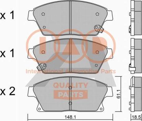 IAP QUALITY PARTS 704-20101P - Тормозные колодки, дисковые, комплект autospares.lv