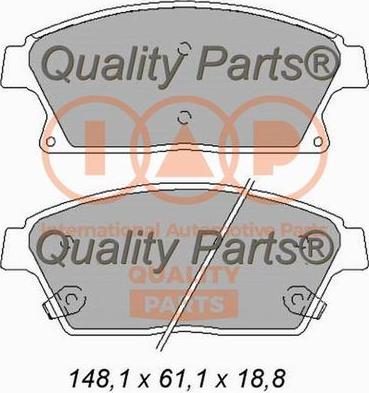 IAP QUALITY PARTS 704-20101X - Тормозные колодки, дисковые, комплект autospares.lv