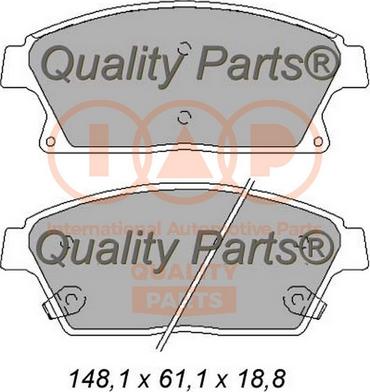 IAP QUALITY PARTS 704-20101 - Тормозные колодки, дисковые, комплект autospares.lv