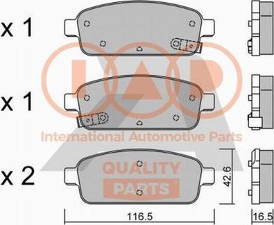 IAP QUALITY PARTS 704-20102P - Тормозные колодки, дисковые, комплект autospares.lv