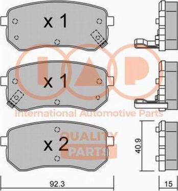 IAP QUALITY PARTS 704-21091P - Тормозные колодки, дисковые, комплект autospares.lv