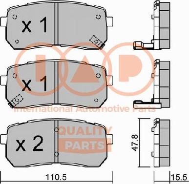 IAP QUALITY PARTS 704-21054P - Тормозные колодки, дисковые, комплект autospares.lv