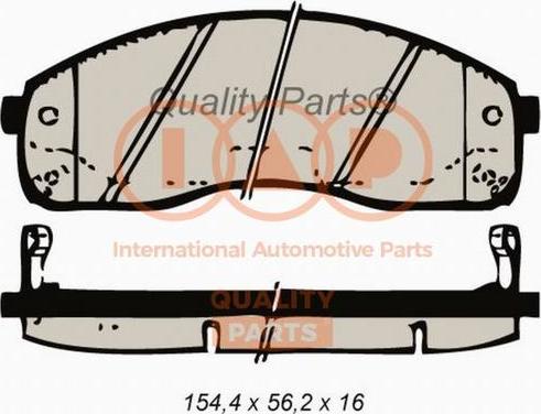 IAP QUALITY PARTS 704-21051G - Тормозные колодки, дисковые, комплект autospares.lv