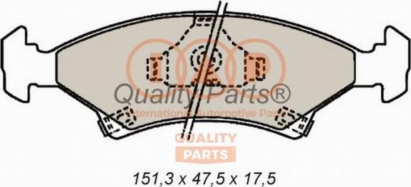 IAP QUALITY PARTS 704-21010 - Тормозные колодки, дисковые, комплект autospares.lv