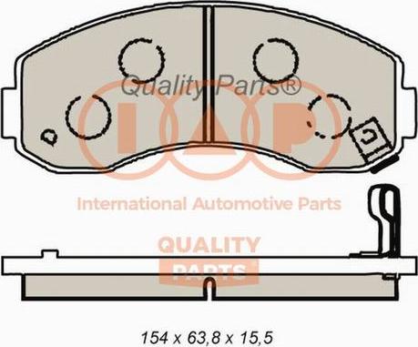 IAP QUALITY PARTS 704-21081X - Тормозные колодки, дисковые, комплект autospares.lv