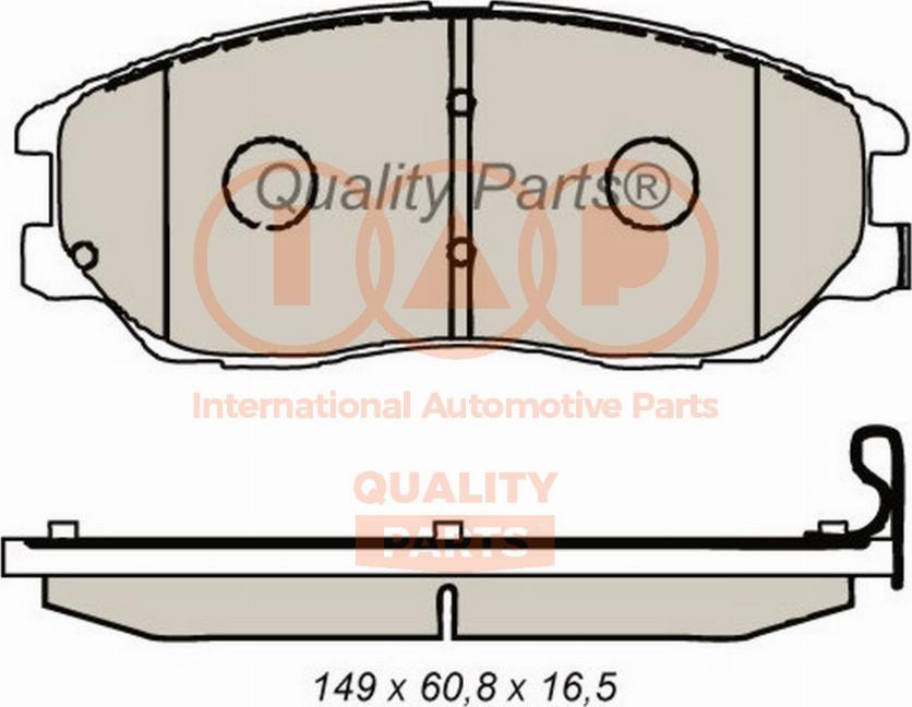 IAP QUALITY PARTS 704-21088G - Тормозные колодки, дисковые, комплект autospares.lv