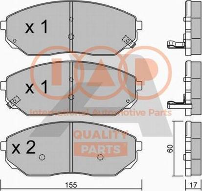 IAP QUALITY PARTS 704-21083P - Тормозные колодки, дисковые, комплект autospares.lv