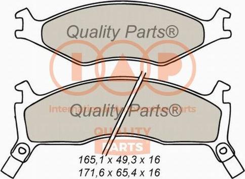 IAP QUALITY PARTS 704-21020X - Тормозные колодки, дисковые, комплект autospares.lv