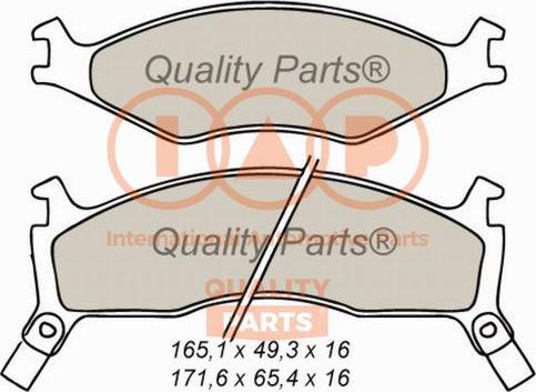 IAP QUALITY PARTS 704-21020 - Тормозные колодки, дисковые, комплект autospares.lv