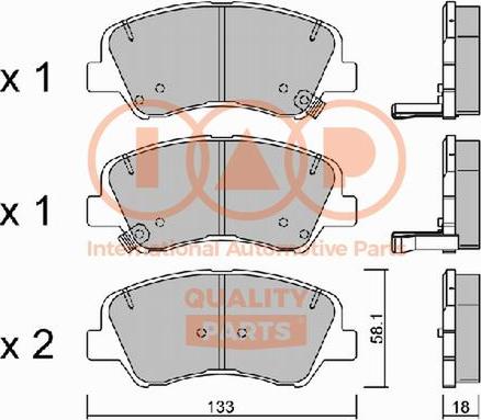 IAP QUALITY PARTS 704-21074P - Тормозные колодки, дисковые, комплект autospares.lv