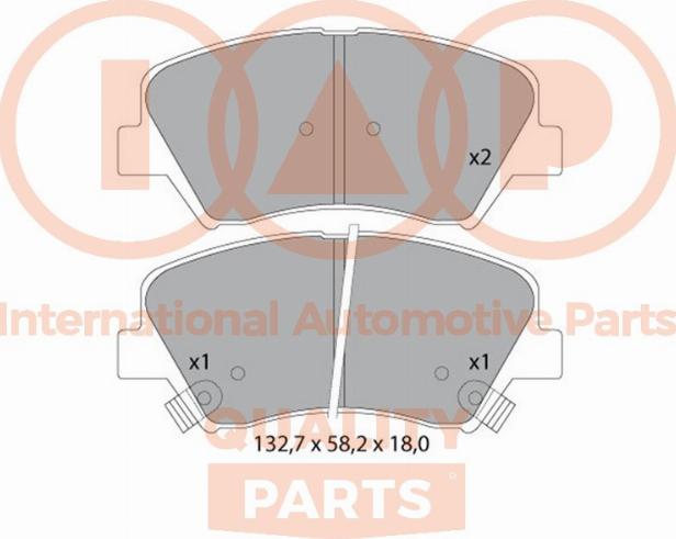 IAP QUALITY PARTS 704-21074 - Тормозные колодки, дисковые, комплект autospares.lv