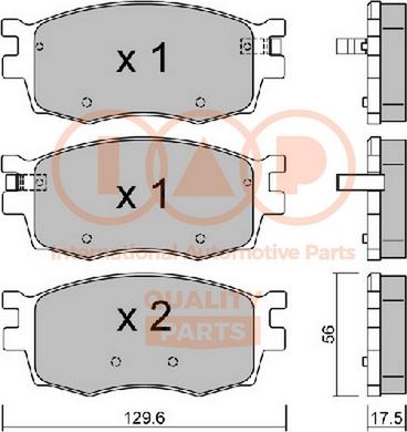 IAP QUALITY PARTS 704-21072P - Тормозные колодки, дисковые, комплект autospares.lv