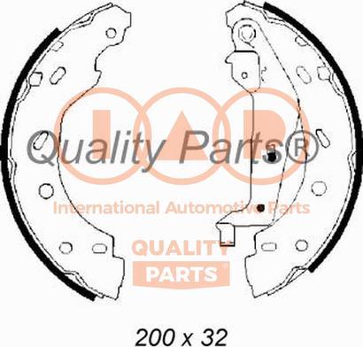 IAP QUALITY PARTS 705-00100 - Комплект тормозных колодок, барабанные autospares.lv