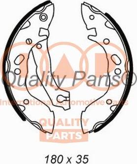 IAP QUALITY PARTS 705-07051 - Комплект тормозных колодок, барабанные autospares.lv