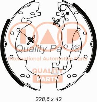 IAP QUALITY PARTS 705-16040 - Комплект тормозных колодок, барабанные autospares.lv