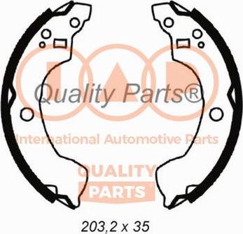 IAP QUALITY PARTS 705-13087 - Комплект тормозных колодок, барабанные autospares.lv