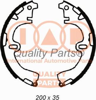 IAP QUALITY PARTS 705-17089 - Комплект тормозных колодок, барабанные autospares.lv