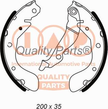 IAP QUALITY PARTS 705-20080 - Комплект тормозных колодок, барабанные autospares.lv