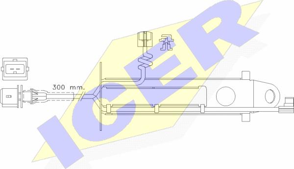 Icer 610431 E C - Сигнализатор, износ тормозных колодок autospares.lv