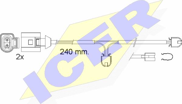 Icer 610546 E C - Сигнализатор, износ тормозных колодок autospares.lv