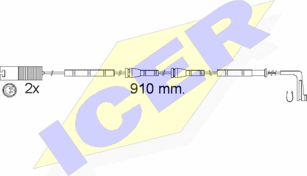 Icer 610540 E C - Сигнализатор, износ тормозных колодок autospares.lv