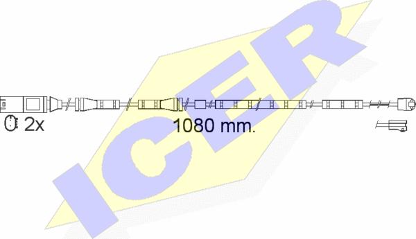 Icer 610558 E C - Сигнализатор, износ тормозных колодок autospares.lv