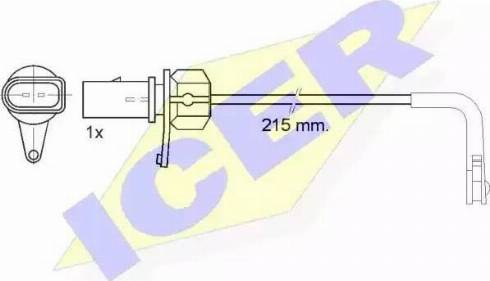 Icer 610508 C - Сигнализатор, износ тормозных колодок autospares.lv