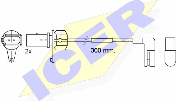 Icer 610507 E C - Сигнализатор, износ тормозных колодок autospares.lv