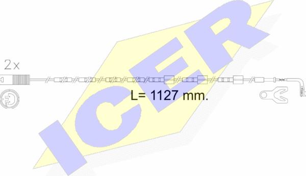 Icer 610605 E C - Сигнализатор, износ тормозных колодок autospares.lv