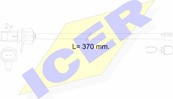 Icer 610608 E C - Сигнализатор, износ тормозных колодок autospares.lv