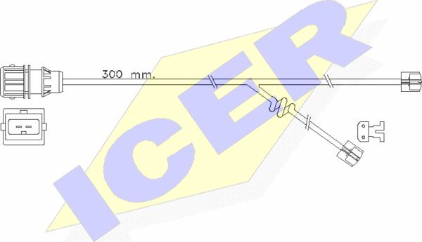 Icer 610304 E C - Сигнализатор, износ тормозных колодок autospares.lv