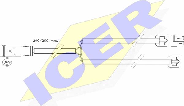 Icer 610335 E C - Сигнализатор, износ тормозных колодок autospares.lv