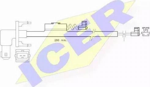 Icer 610288 C - Сигнализатор, износ тормозных колодок autospares.lv