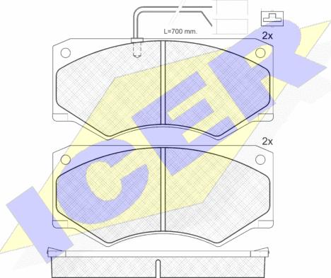 Icer 140964 - Тормозные колодки, дисковые, комплект autospares.lv