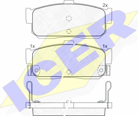 Icer 140915 - Тормозные колодки, дисковые, комплект autospares.lv