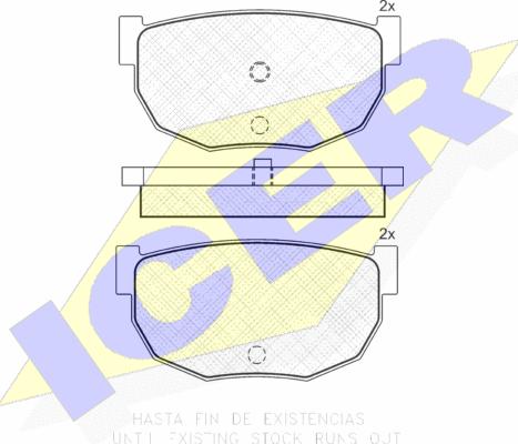 Icer 140445 - Тормозные колодки, дисковые, комплект autospares.lv