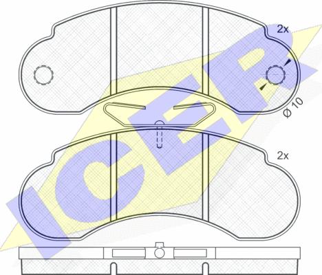 Icer 140452 - Тормозные колодки, дисковые, комплект autospares.lv