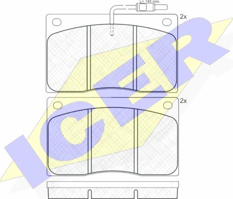 Icer 140544 - Тормозные колодки, дисковые, комплект autospares.lv