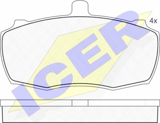 Icer 140503 - Тормозные колодки, дисковые, комплект autospares.lv