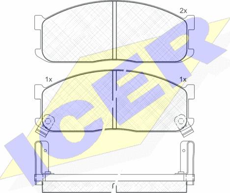 Icer 140690 - Тормозные колодки, дисковые, комплект autospares.lv