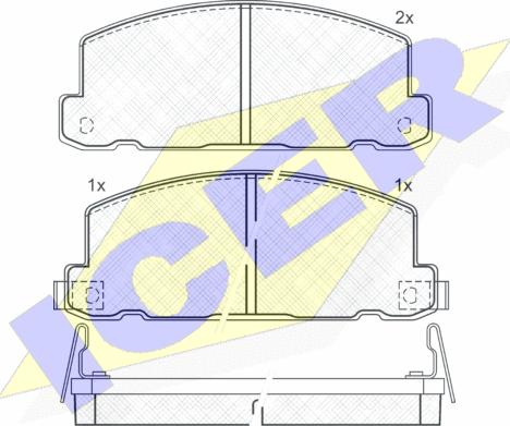 Icer 140610 - Тормозные колодки, дисковые, комплект autospares.lv