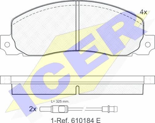 Icer 140620 - Тормозные колодки, дисковые, комплект autospares.lv