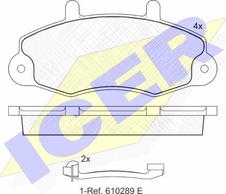 Icer 140896-203 - Тормозные колодки, дисковые, комплект autospares.lv