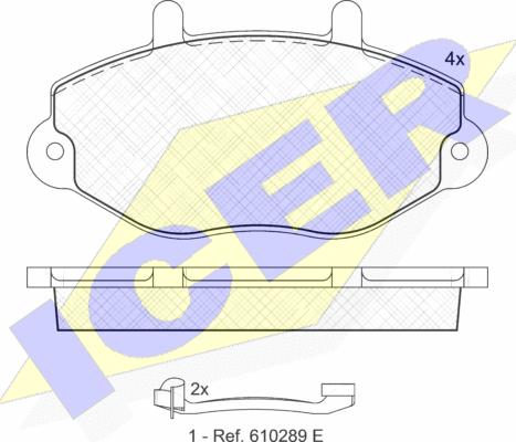 Icer 140897-203 - Тормозные колодки, дисковые, комплект autospares.lv