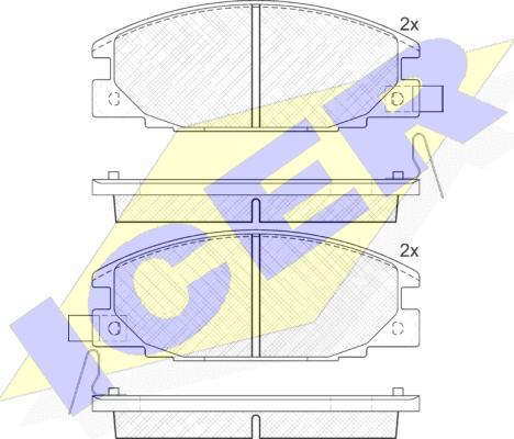 Icer 140854 - Тормозные колодки, дисковые, комплект autospares.lv